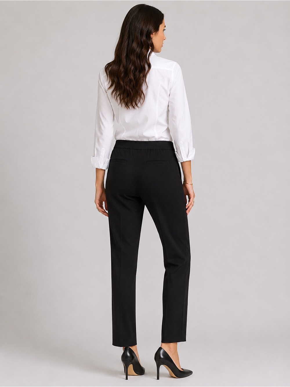 Zara Basic Classic Black Straight-Leg Women's Pants - Picture 2 of 11